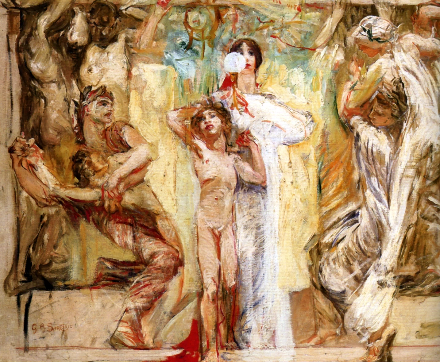 Camera dei Deputati, Roma - 1908. Fregio.bozzetto 1